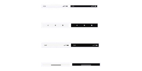 Status bar/navigation bar for iPhone and Android. (Community) | Figma