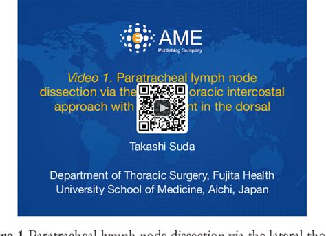 Figure From Endoscopic Lymph Node Dissection For Thymic Malignancies