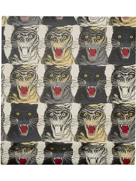 Gucci Tiger Face Print Wallpaper Farfetch Tiger Face Print