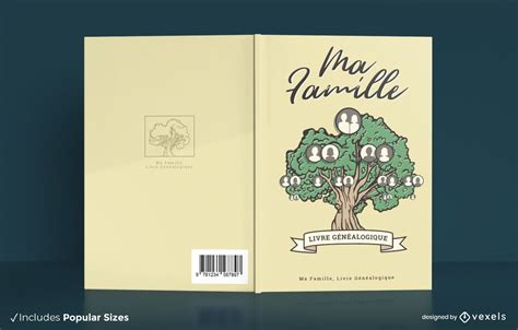 Family Tree Book Cover Design Vector Download