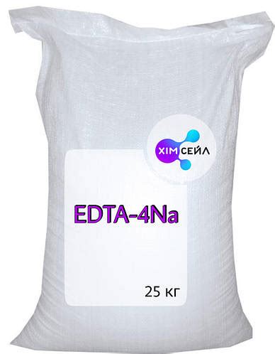 Трилон Б (ЭДТА кислота тетранатриевой соли, EDTA-4Na), мешок 25кг (ID ...
