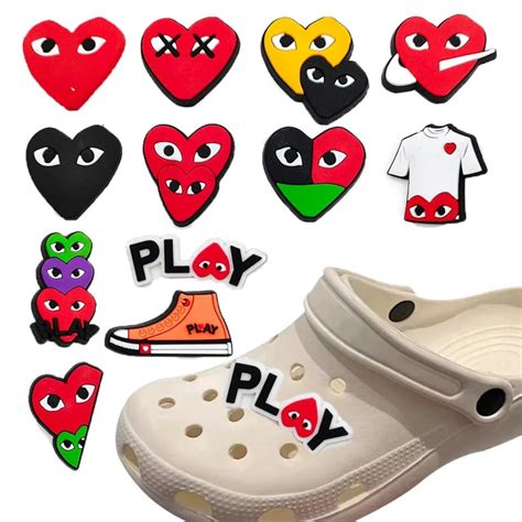 Comme Des Garcons Style Inspired Love Heart Croc Charms Etsy UK