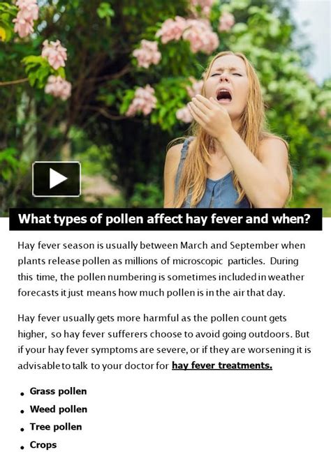 Ppt What Types Of Pollen Affect Hay Fever And When Powerpoint Presentation Free To