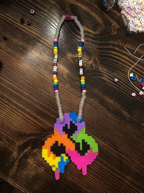 Throwback To The Perler Necklace I Made For Last Roo The White Beads