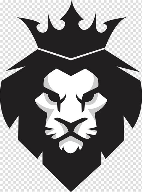 Lion Euclidean Pixabay, Black Lion King, black and white lion logo ...