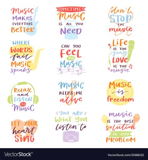 Music lettering musical calligraphy text Vector Image