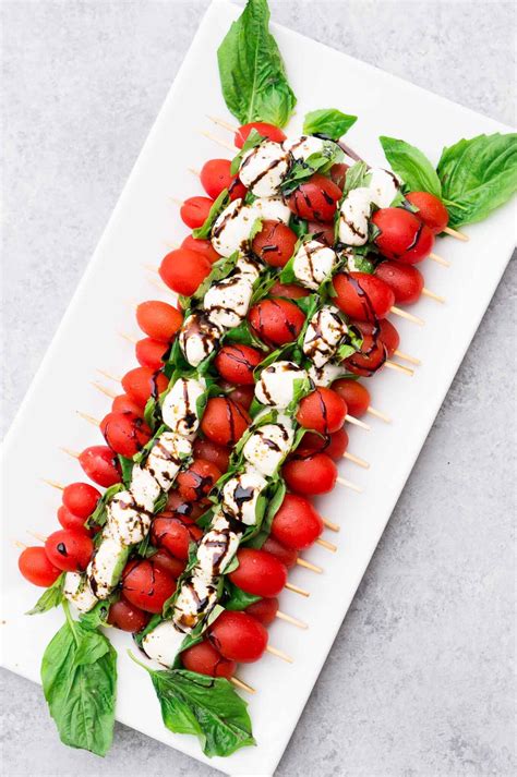 Caprese Skewers With Balsamic Drizzle Delicious Meets Healthy