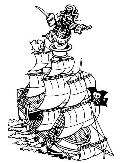 Coloriage Bateau Pirate Imprimer Sur Coloriageenfant