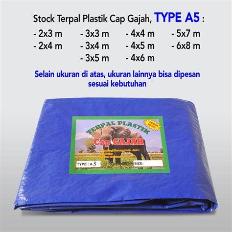 Jual TERPAL PLASTIK A5 UKURAN 3X3 Meter Merk CAP GAJAH Indonesia Shopee