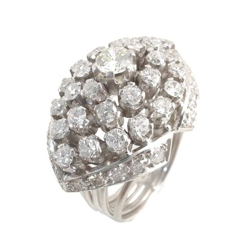 18 Kt White Gold Ring 1 80 Ct Diamonds Catawiki