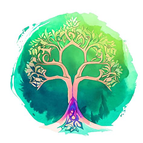 Watercolor Celtic Tree Of Life Graphic · Creative Fabrica