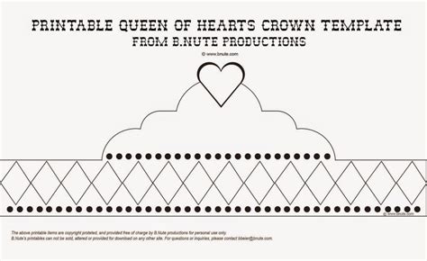 Free Printable Queen Of Hearts Crown Free Printable And Template Free Printable Crown Free