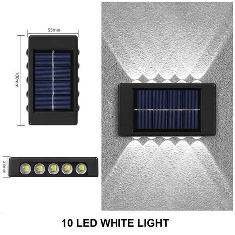 Balise Borne Solaire Applique Murale Solaire Led Pour L Ext Rieur