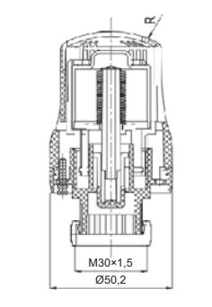 INVENA GŁOWICA TERMOSTATYCZNA PROV CD 72 015