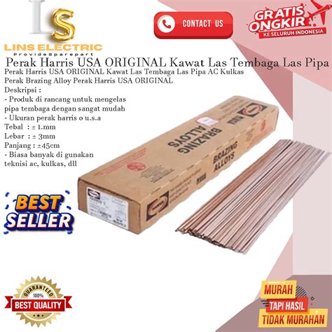 Jual Kawat Las Perak Untuk Pengelasan Tembaga Merk Harris Usa Original