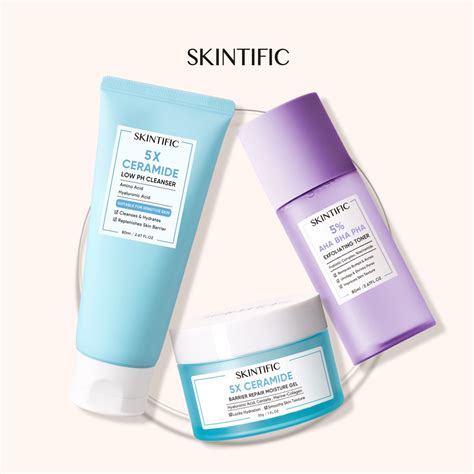 Jual Skintific Glowing Set Ceramide Low Ph Cleanser Barrier Moisture Gel Exfoliating Toner