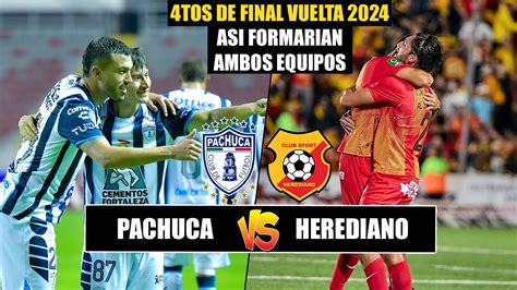 Asi Formaria Pachuca Vs Herediano Por Los Cuartos De Final Vuelta