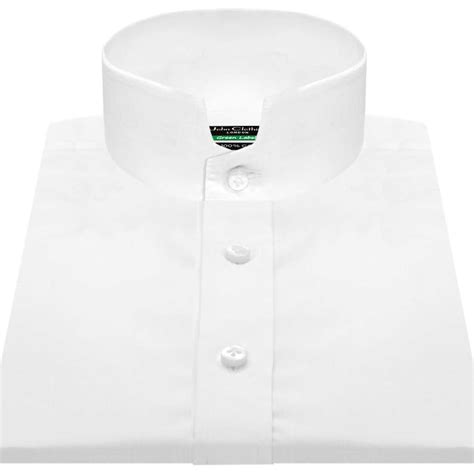 Men S Clerical Shirt Clergy Collar White Dress Shirt Etsy