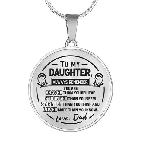 Luxury Steel Daughter Necklace from Dad