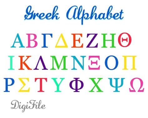 Greek Alphabet SVG DXF EPS for Cricut Design Space