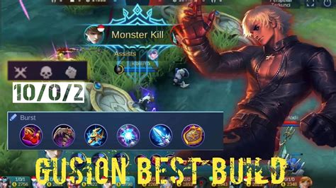 Gusion Gusion Best Build In The World Mobile Legend Gameplay Youtube