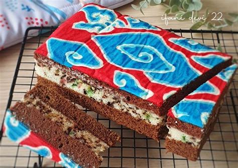 Resep 480 Trio Chocomoca Batik Cake Oleh IFANI DEVI Cookpad