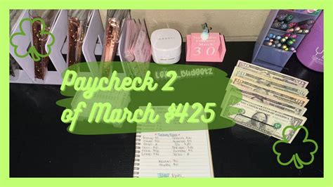 Paycheck Of March Cash Stuffing Sinking Funds Youtube