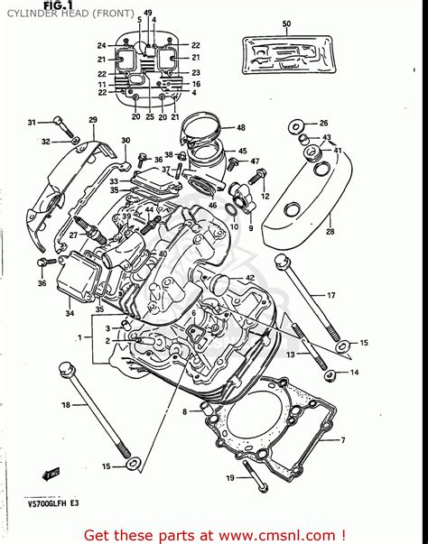 Suzuki Vs Glep Intruder G Usa E Cylinder Head Front