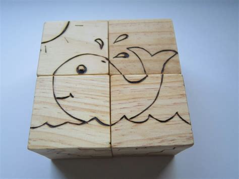 Tutorials Crafts Projects Kids Children Handmade: Handmade Wooden Block Puzzle: Adorable Animals