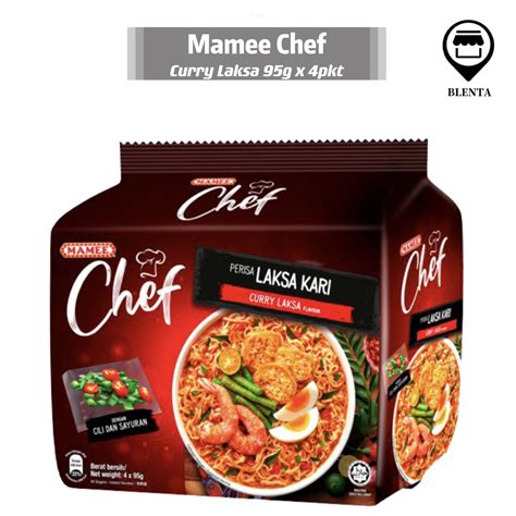 Mamee Chef Instant Noodle Lontong Creamy Tom Yam Curry Laksa Rendang