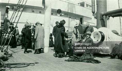 Survivors of the sinking of the Titanic on April 18 aboard the RMS ...