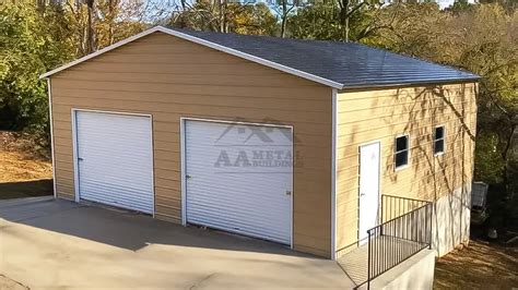 30x30 Two Car Garage Building - AA Metal Buildings