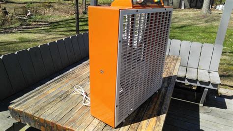 Vintage Lakewood Thermo Deluxe Inch Box Fan Speed Burnt Orange