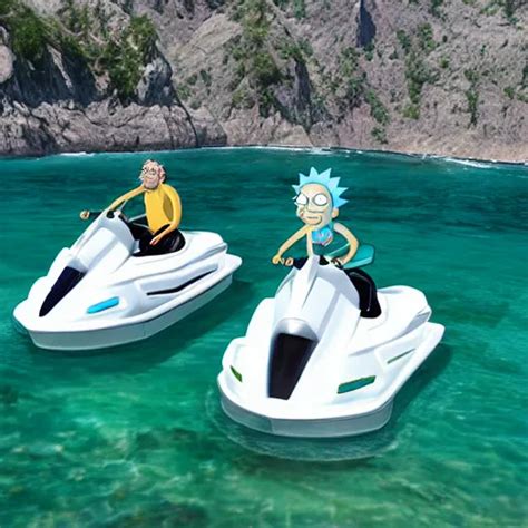 Rick And Morty Driving Jetskis Stable Diffusion Openart