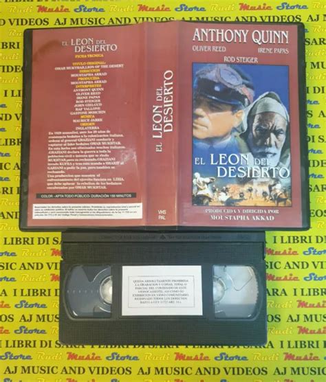 VHS FILM EL LEON DEL DESIERTO Anthony Quinn Oliver Reed Irene Papas