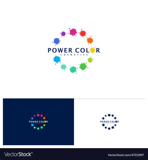 Color circle logo template creative Royalty Free Vector