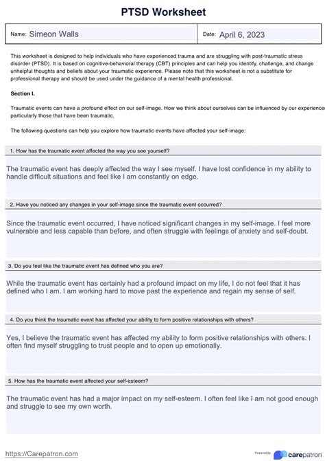 Ptsd Metaphor The Processing Factory Worksheet Mental Health Worksheets