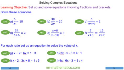 Complex Linear Equations Mr