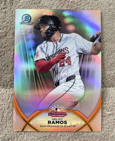 2020 Bowman Chrome Heliot Ramos Orange Refractor 25 EBay