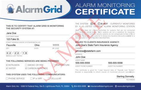 Fire Alarm Installation Certificate Template