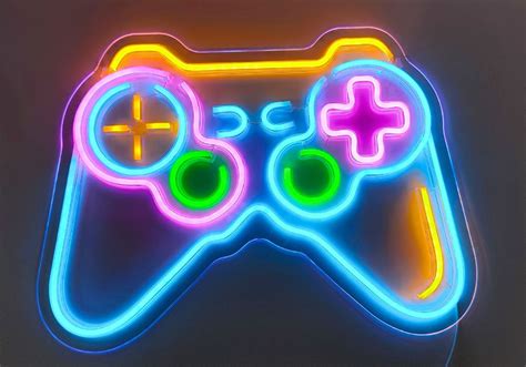 Lampka Neon Gamepad Multi Plexi Ciemniacz Usb Dekoracja Ciana