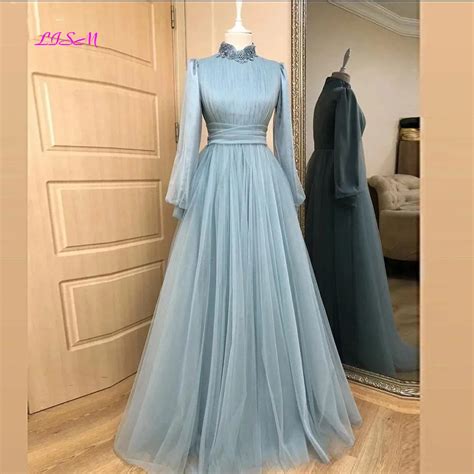 Wedding Guest Dresses Women Modest Modest Evening Dresses Long Sleeve