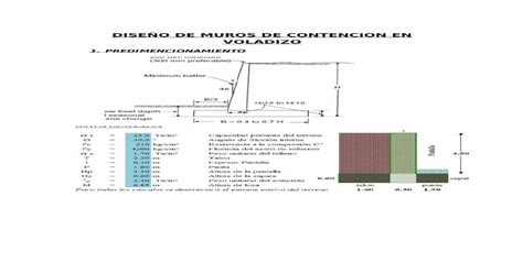 Diseño De Muros De Contencion En Voladizo Pdf Document