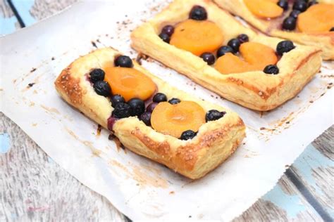 Apricot Blueberry Puff Pastry Tart | The TipToe Fairy