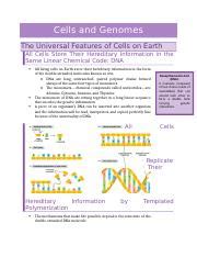 Chapter Universal Features Of Cells Dna And Polymerization Docx