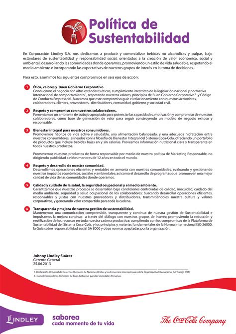 Politica De Sustentabilidad PDF