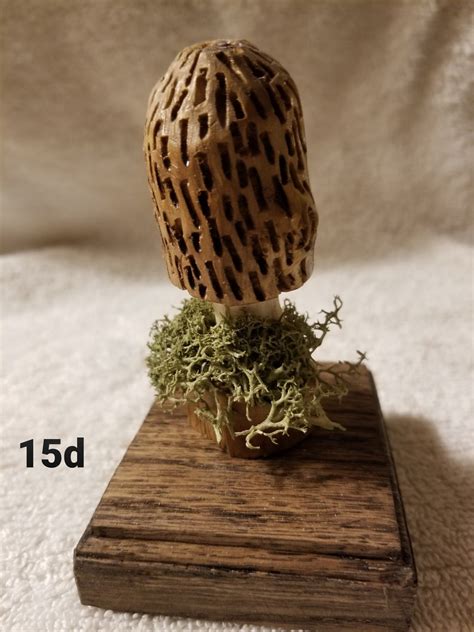 Hand Carved Wooden Morel Mushrooms Etsy