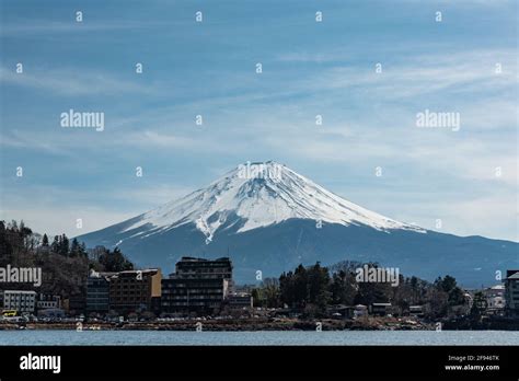 View of Mount Fuji from lake Kawaguchi Stock Photo - Alamy