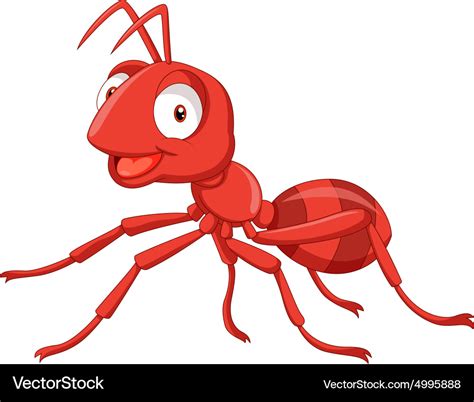 Cartoon red ant Royalty Free Vector Image - VectorStock