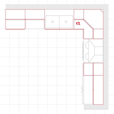 shaped kitchen layout sizes  types  kitchen floor plans